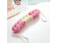 Myjka do pleców biało różowa 27x4 cm