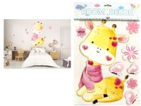 Naklejki na ścianę, piankowa ŻYRAFA na blistrze 48x31,5 cm