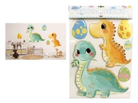 Naklejki na ścianę, piankowe DINOZAURY na blistrze 48x31,5 cm