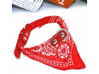 Obroża dla psa, zwierząt z bandamką 38x1,5 cm CZERWONA