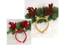Opaska świąteczna na głowę ROGI RENIFERA z dzwoneczkami 27x25 cm MIX KOLOR - 1 szt