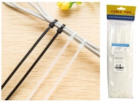 Opaski zaciskowe plastikowe TRYTYTKI 3.6*250 mm opak. 100 szt BIAŁE