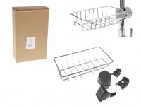 Organizer do zlewu, koszyk na kran metal-plastik 17,5x10,5x4 cm 