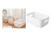 Organizer, pudełko plastikowe średnie ECRU 23x16x10 cm