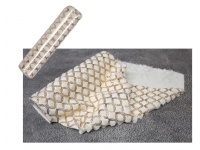 Organza, materiał dekoracyjny szer. 28 cm, dł. 270 cm BIAŁY złote łezki