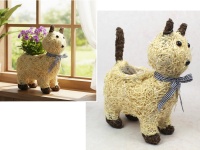 Osłonka, doniczka dekoracyjna z wełny drzewnej KOT 32x28x13 cm