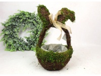 Osłonka, kosz mech, gałązki USZY ZAJĄCA 33x20x20 cm