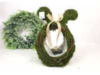 Osłonka, kosz mech, gałązki USZY ZAJĄCA 36x24x16 cm