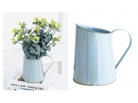 Osłonka metalowa RETRO DZBANEK 17x10,5x16 cm NIEBIESKA