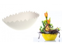 Osłonka SKORUPKA owal 21x8 cm BIAŁA - 1 szt