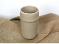 Osłonka, wazon ceramiczny 18x9,5 cm BEŻOWY