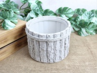 Osłonka z kory z plastikowym wkładem 20x15 cm - NATURALNA