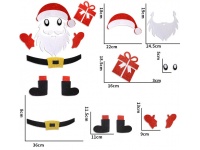 Ozdoba świąteczna filcowa Mikołaj na drzwi, okno do przyklejenia