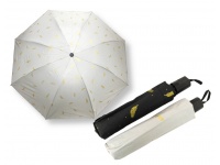 Parasol damski, składany PIÓRKA 8 drutów (śr. 95 cm, dł. 68 cm) czarny, biały