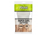 PIKNIK Kubki papierowe \'żółwik\' do gorącego 250ml kpl. 6 szt