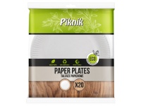 PIKNIK Talerz papierowy okrągły 22,5 cm kpl. 20 szt