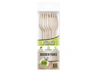 PIKNIK D Widelce drewniane 6 szt