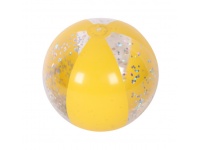 Piłka plażowa do nadmuchania 34 cm BROKATOWA - ŻÓŁTO ZŁOTA