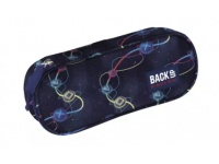 Piórnik 23x9x5 cm BACKUP 5 MODEL A44 czarny z wzorem