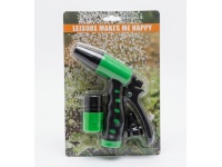 Pistolet, spryskiwacz, zraszacz + złączki do węża ogrodowego kpl 3 el na blistrze 24x16 cm