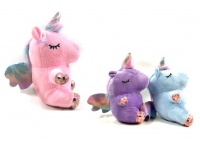 Pluszak maskotka jednorożec z tęczowymi skrzydłami 23 cm mix kolor