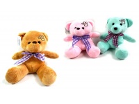 Pluszak maskotka miś z kokardką przytulanka miękki 22 cm mix kolor