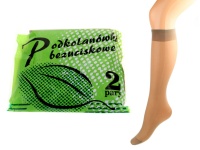 Podkolanówki zwykłe ELASTIL beżowe - kpl 2 pary