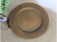 Podtalerz plastikowy 33 cm STARE ZŁOTO z plecionym wzorem