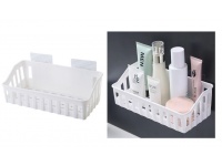 Półka wisząca łazienkowa 26x13 cm + 2 przylepce KREMOWA