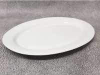 Półmisek ceramiczny OWALNY 40x27x3 cm BIAŁY