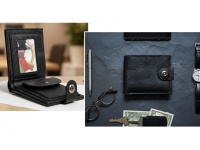 Portfel pionowy męski gładki 12x9 cm