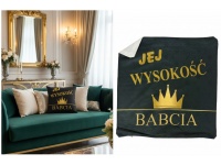 Poszewka na poduszkę JEJ WYSOKOŚĆ BABCIA korona 40x40 cm