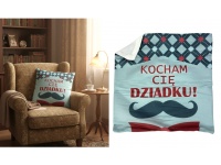 Poszewka na poduszkę KOCHAM CIĘ DZIADKU! 40x40 cm