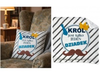 Poszewka na poduszkę KRÓL JEST TYLKO JEDEN DZIADEK 40x40 cm
