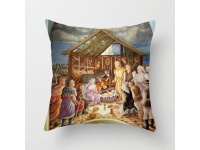 Poszewka na poduszkę świąteczna SKŁADANIE DARÓW 45x45 cm