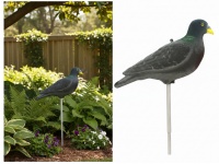 Ptak sztuczny-plastik GOŁĄB FLOKOWANY 30x12x11 cm