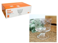 Pucharek 300 ml do deserów, lodów tłoczony wzór kropki 10x9 cm - 1 szt