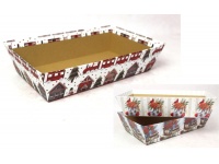 Pudełko prezentowe, kartonowe, TACKA do prezentów świąteczne 36x27x10 cm mix wzorów