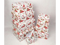 Pudełko prezentowe, kartonowe MIKOŁAJ kpl. 10 szt