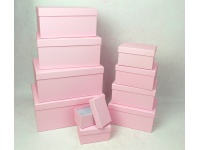 Pudełko prezentowe, kartonowe RÓŻOWE kpl. 10 szt