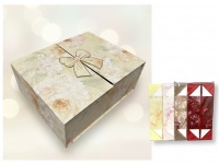 Pudełko prezentowe, kartonowe otwierane 26x21x10 cm mix wzorów