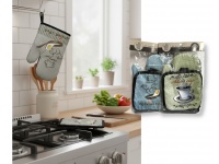 Rękawica kuchenna 25x15 cm + podkładka 17x16 cm GOTOWANIE mix