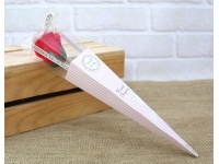 Róża dekoracyjna w rożku 30 cm - 1 szt