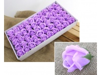 RÓŻE mydlane (6x5 cm) opakowanie 50 szt FIOLETOWE jasne