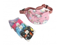 Saszetka, nerka na pasku torba 1 suwak BAJKOWY WZÓR MIX 24x14x7 cm