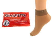 Skarpetki zwykłe ELASTIL beżowe bezuciskowe - kpl 2 pary