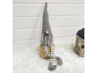 SKRZAT materiałowy z miękkimi nogami siedzący 46 cm SZARY