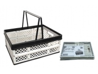 Skrzynka, kosz składany 39x29,5x16 cm (wys. z rączkami 31 cm)