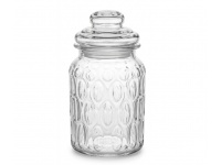 Słoik, słój szklany z pokrywką OWALNY WZÓR 1 L 22x10,5 cm