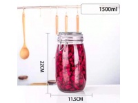Słoik szklany 1500 ml z pokrywką zatrzask 22x11,5 cm